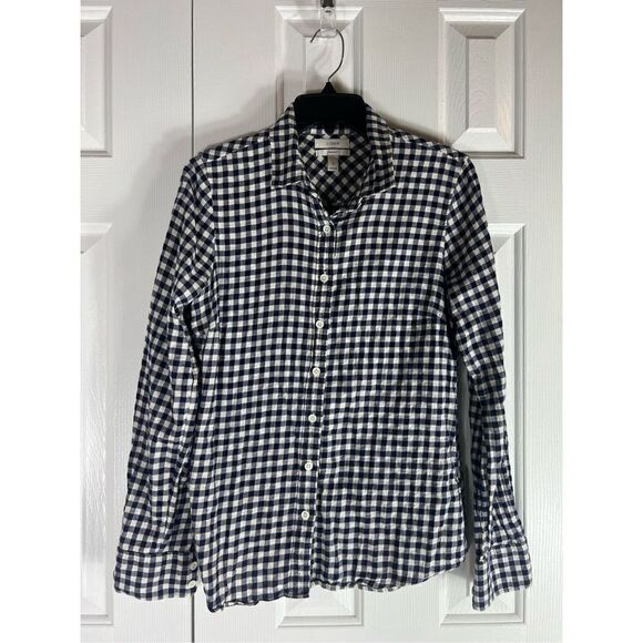 J crew Perfect Button Up Womens Blouse Size 2 - Picture 1 of 4